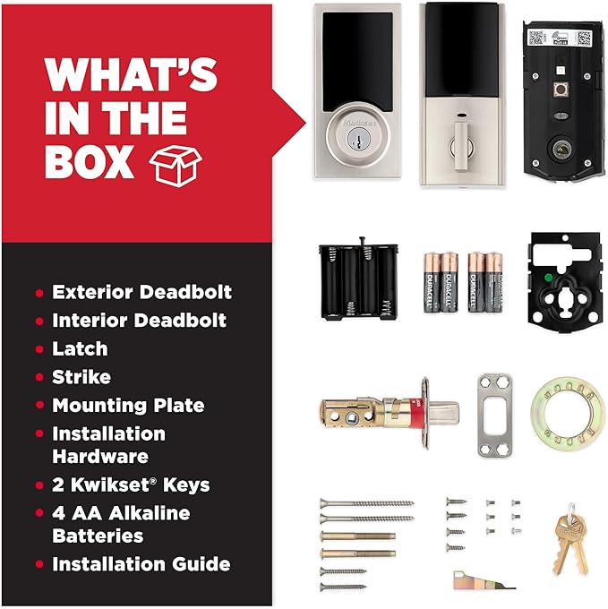 Kwikset HomeConnect 918 Contemporary Z-Wave Long Range Enabled Touch Screen Lock Works with Ring Alarm, Samsung SmartThings Hub Required, Sold Seperately in Satin Nickel