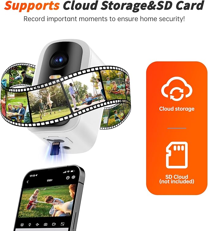 Security Cameras Wireless Outdoor - HD 2K Battery Powered Cameras for Home Security Outside, WiFi Surveillance Indoor AI Motion Detection Spotlight Night Vision,2-Way TalkColor,Waterproof 2Pcs