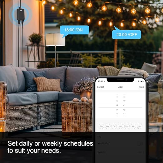 New One 2 Pack Zwave Outdoor Smart Plug - 700 Series Zwave Plug with Dual Outlets - Z-Wave Smart Outlet Waterproof - Zwave Hub Required - Compatible with SmartThings, Alexa