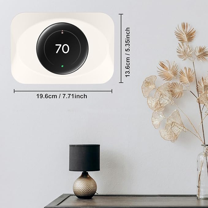 Nest Thermostat Wall Plate Cover Replacement Compatible with Google Nest Learning Thermostat (4th Gen), Practical Nest Learning Thermostat 4 Trim Kit, Snap fit Design (Biege, 1 Pack)