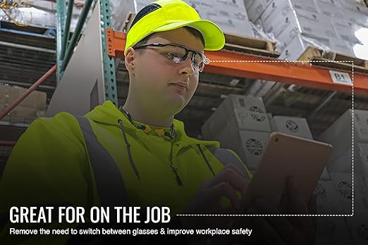 Bullhead Safety Swordfish Bifocal Safety Glasses, 2.0 Diopter, ANSI Z87+, Reader Glasses with UV Light Protection and Anti-Scratch Coating, Clear Lenses, Matte Black Frame