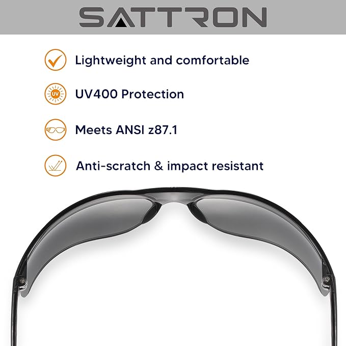 Tinted Safety Glasses Bulk 24 Pack, UV Protective Safety Sunglasses for Men Women, ANSI Z87.1 Scratch & Impact Resistant Eye Protection, Ideal for Construction, Shooting, Lab