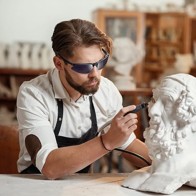 Kathfly 36 Pcs Safety Glasses Work Scratch Resistant Glasses Protective Safety Goggles Eyewear with Lens(Black)