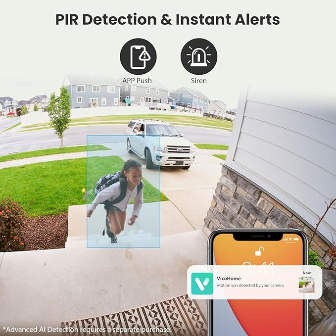 2K Wireless Video Doorbell Camera with Chime, 180-Day Battery Life, Front Door Home Security, Instant Alerts, 2-Way Talk, PIR Detection, Night Vision, Cloud Storage, IP65 Waterproof, 2.4G WiFi Only