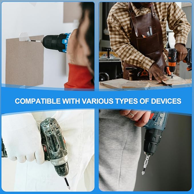 12-Piece Anti-Slip Magnetic Screwdriver Bit Set, High-Torque Drill Bits for Electric & Impact Drivers, Precision Steel Bits in 25/50/65/70/90/150mm Sizes