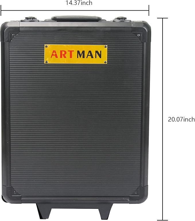 RYH 899pcs All-in-One Professional Tool Set & Rolling Tool Box Set - 4 Drawer Organizer Storage Case - Complete Home, Auto, Mechanic Tool Kit for DIY, Homeowner, Handyman Tool Set (Black)