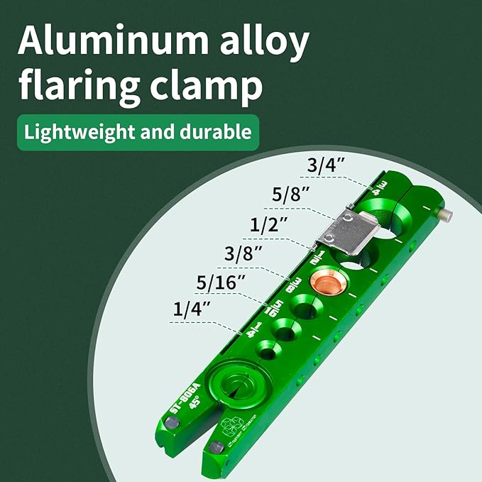 Super Stars Flaring Tools for 1/4in - 3/4in HVAC Single Flare 45 Degree Eccentric Cone Type Flaring Kit for Copper Pipe Tube