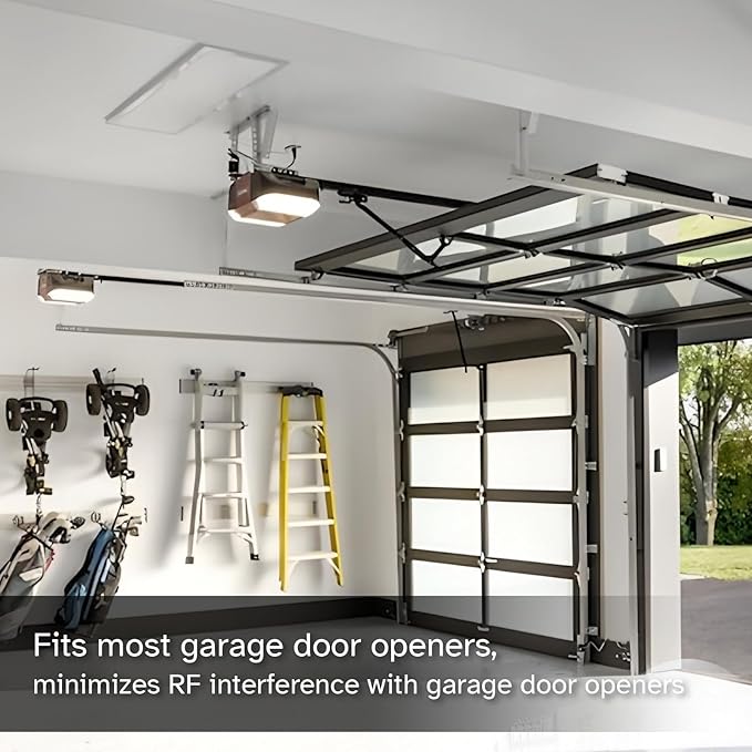 Garage Door Opener LED Light Bulb 4 Pack，15W Equivalent to 100W Garage Light Bulb,A19 5000K Daylight White E26 Base 120V Outdoor Light Bulbs,Minimize Interference,Dimmable