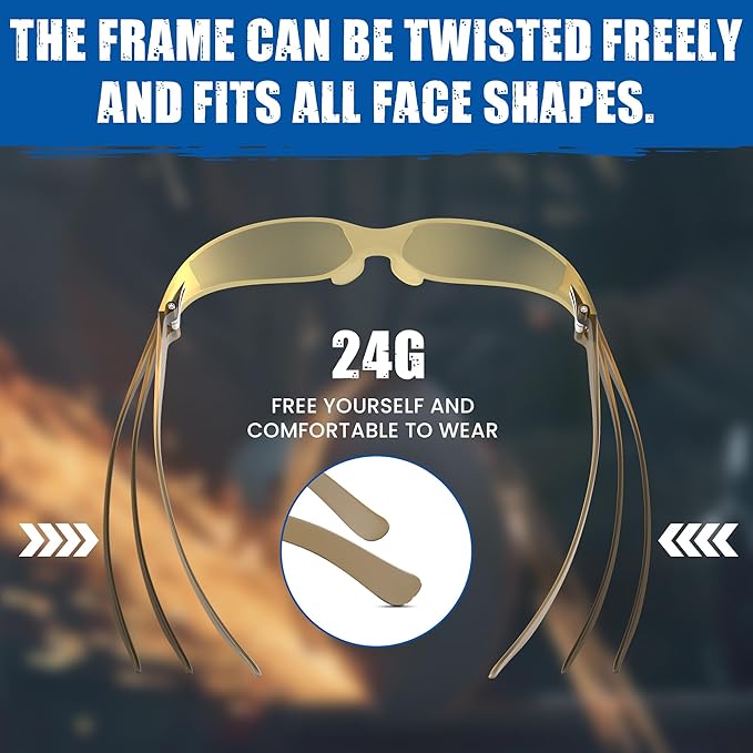 Work Safety Glasses For Men | Ansi Z87 Certified Safety Goggles For Shooting Range | Anti-Scratch Outdoor Glass