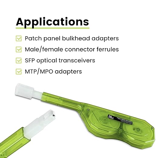 TRUE CABLE Fiber Optic Pen Click Cleaner, Dual Position, MTP/MPO, 500+ Cleans, PC/UPC/APC Connector Ferrules, 8/12/24 Fiber Pinned/Unpinned (Male/Female), 1 pc