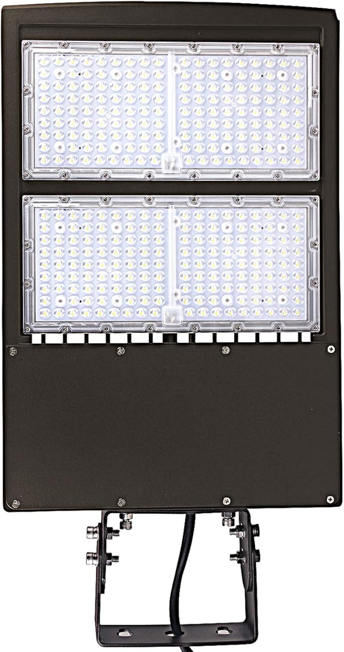 480V 300W LED Parking Lot Lights, 42000LM 1000W MH/HPS Equiv. Surge Protection 5000K DLC UL LED Shoebox Lights for Sports Court Parking Lot, Trunnion Mount