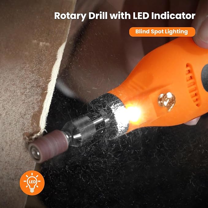 HARDELL 4V Cordless Rotary Tool, 5-Speeds Rotary Tool Kit with 2000mAh Rechargeable Battery, 69pcs Multi-Purpose Accessories for Engraving, Drilling, Sanding, Polishing, Small DIY Crafting