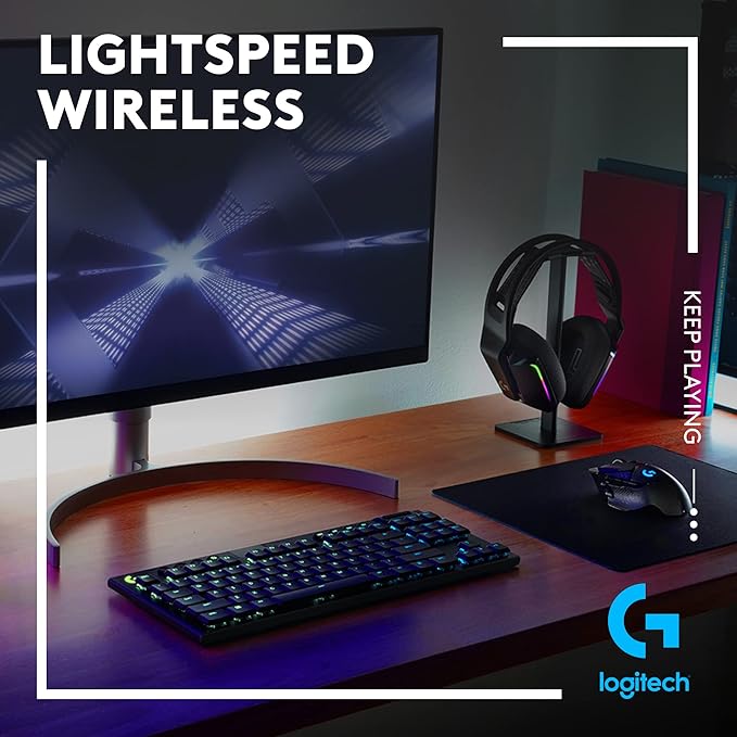 Logitech G915 TKL Tenkeyless Lightspeed Wireless RGB Mechanical Gaming Keyboard + Logitech G502 Lightspeed Wireless Gaming Mouse