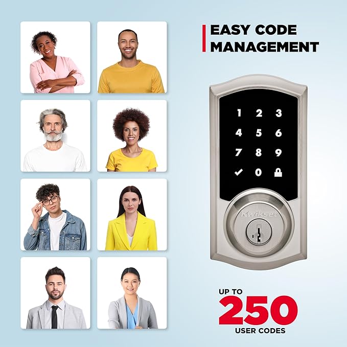 Kwikset HomeConnect 918 Traditional Z-Wave Long Range Enabled Touch Screen Lock Works with Ring Alarm, Samsung SmartThings Hub Required, Sold Seperately in Satin Nickel