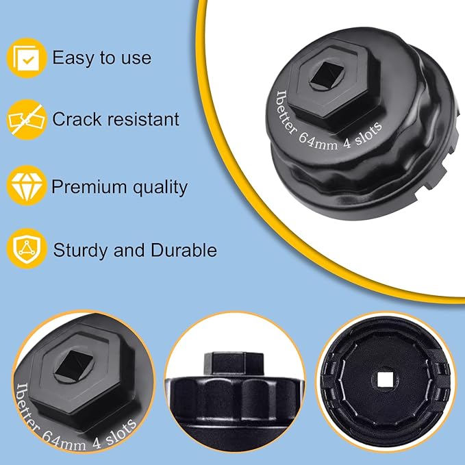 Oil Change Tool Kit, 04152-YZZA1 Oil Filter tool, Oil Filter Wrench, Drain Plug, Gasket for Select Toyota, Tacoma, Camry, Tundra, RAV4, Highlander, Lexus ES/RX/Sienna