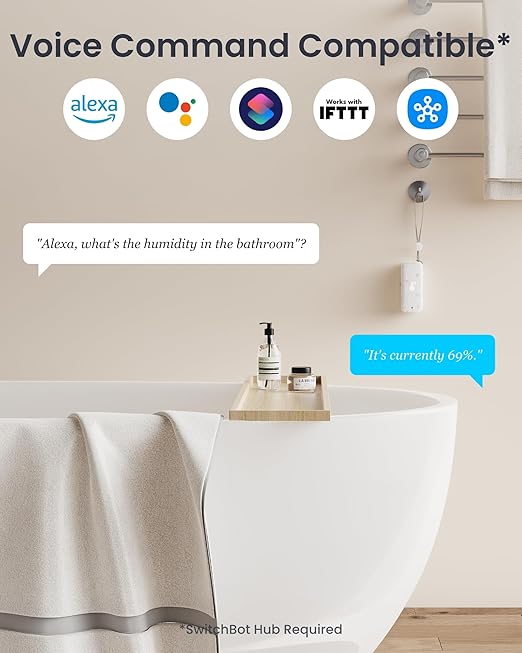 Bluetooth Hygrometer Thermometer, IP65 Indoor Outdoor Humidity Sensor with Remote App Control, Room Temperature Monitor with 394ft Bluetooth Range, 2-Year Battery Life (Outdoor Meter*2)