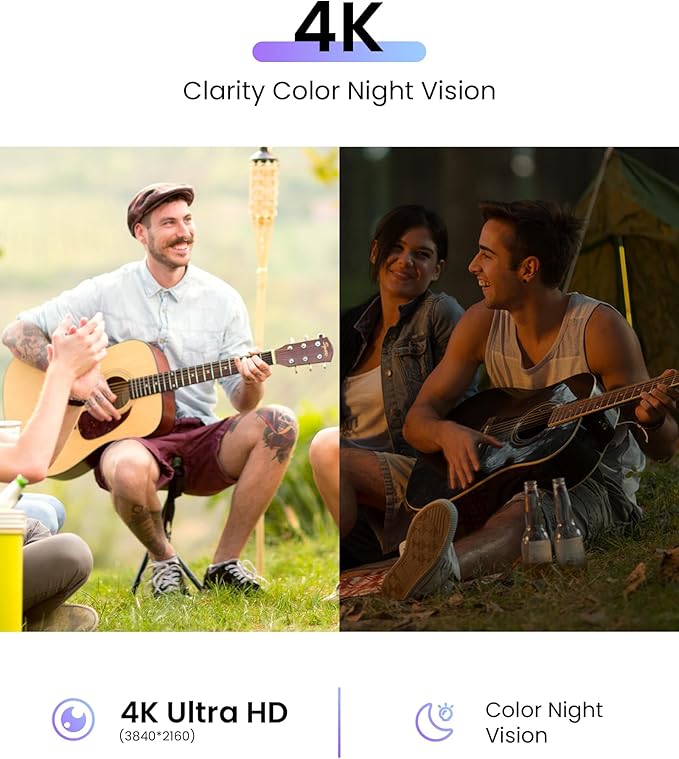 4K PoE NVR Security Camera System, 4pcs Pan & Tilt Wired PoE IP Cameras Set for Indoor Outdoor, AI Person/Pet/Vehicle Detection, Color Night Vision, 4K 8CH NVR 2TB HDD Included, Plug & Play