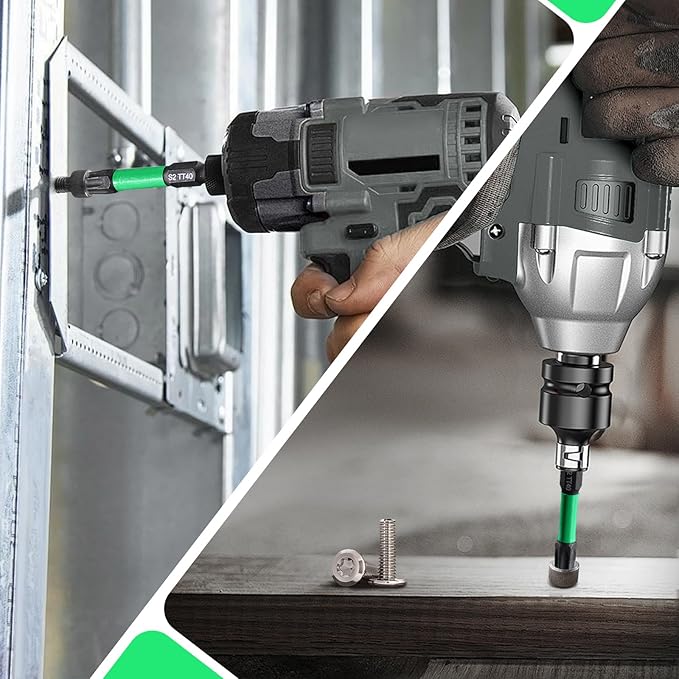 27PCS Impact Torx Bit Set (TT7-TT40), S2 Steel Security with Tamper Proof & Magnetic Screwdriver Bits, 1"&2" Long CNC Machined Torx Set with Compact Storage Case