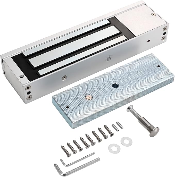 Mag Lock 1200LBS Holding Force Electromagnetic Commercial Lock 12V LED Indicator When Closed NO/NC Options,for Access Control System