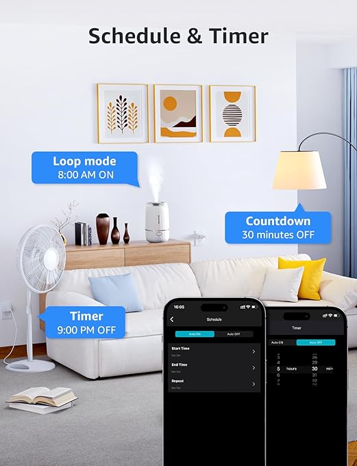 Lepro P1 Smart Plug Mini 15A, WiFi Outlet Plugs Compatible with Alexa & Google Assistant, Voice/APP Control, Timer & Group Controller, 2.4Ghz Only, ETL & FCC Certified, 2-Pack