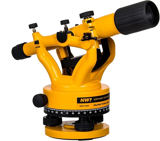 NWI NSLP500B Siteline Transit/Level Package – 20X Magnification, 200ft Range, ±45° Transit, 1/4" Accuracy at 100ft