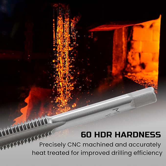 40pcs Metric Tap and Die Set, Metric Standard Rethreading Tool Kit, Coarse and Fine Threads for Cutting External and Internal Threads, Essential Repair Tool Kit with Thread Wrench