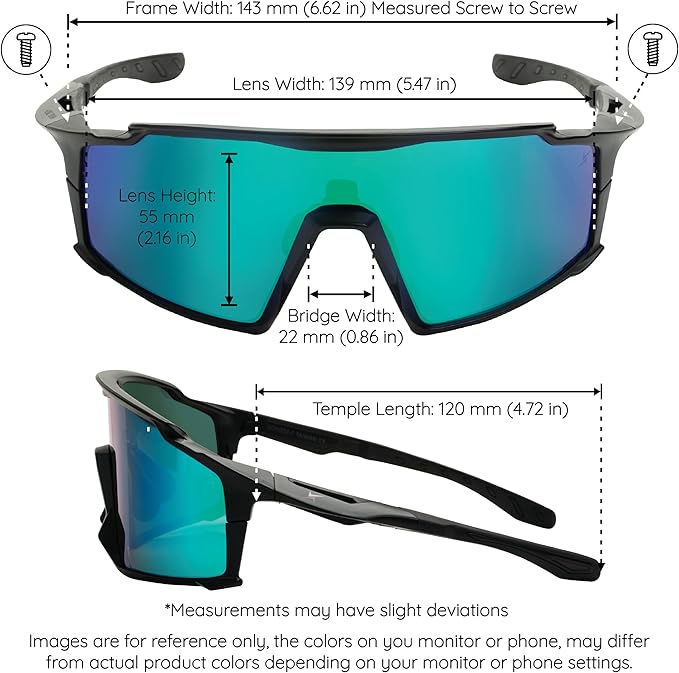 X Power ANSI Z87+ Safety Shield Sunglasses Impact Resistant Polycarbonate Lens & Frame (Made In Taiwan)