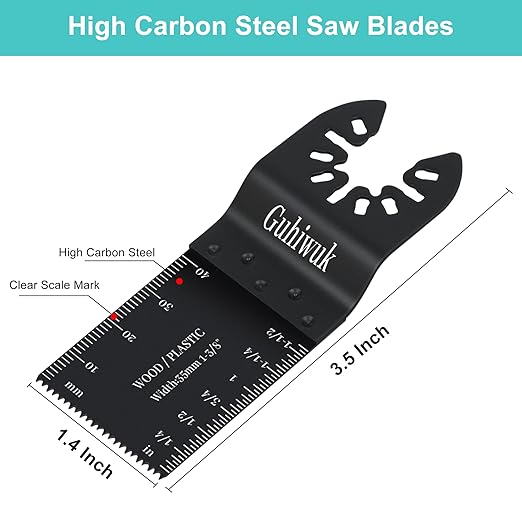55PCS Oscillating Saw Blades, Quick Release Titanium Multitool Blades for Wood Plastics Metal, Universal Multi Tool Oscillating Blades Kits Fit Dewalt Milwaukee Ryobi Makita Rockwell Fein