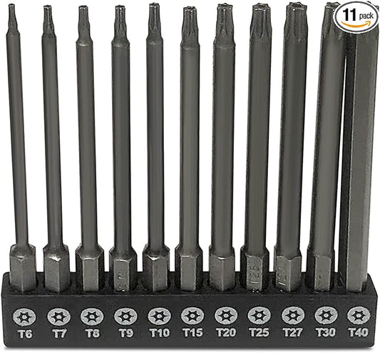 Aiyun 11-Piece Shark Vacuum Screwdriver Security Bit Set, S2 Steel Magnetic Security Screwdriver 4 Inch Star Driver Bit Set for Shark Vacuum T6-T40 (100mm Length)