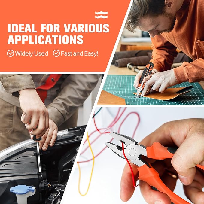 9 Piece Tool Kit for Home, Small Tool Sets for Men, Women, Mini Hand Tools with Plastic Tool box, Ideal for Household, Repair