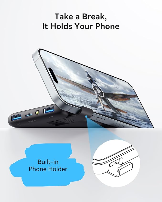 INIU Portable Charger, Slimmest Fast Charging 10000mAh USB C in/Out Power Bank, 22.5W PD3.0 QC4+ Battery Pack, Portable Phone Charger for iPhone 16 15 14 13 12 Pro Samsung S22 S21 Google AirPods iPad