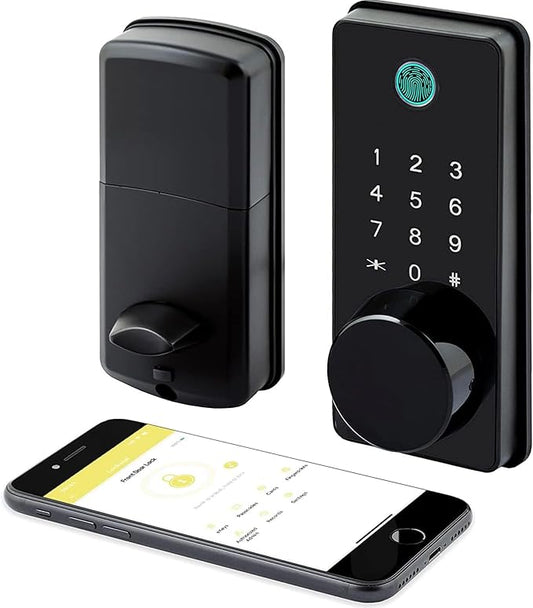LOCKSTAR® Smart Door Lock • Keyless Entry Deadbolt Door Lock • Multiple Entry Methods – APP • Fingerprint Touch ID • Keypad Code • Card FOB • Traditional Key • Smart Home Devices