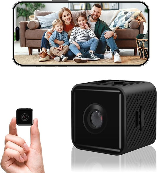 Mini Security Camera, 1080P HD Home Wireless Small Camera, Indoor WiFi Nanny Cam with Motion Detection and Night Vision, 150° Wide View, App Alerts, Cloud & SD Storage, Camer for Kids, Elders, Pet
