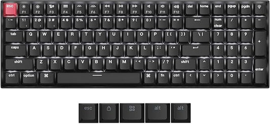 Keychron K4 QMK Wireless Custom Mechanical Keyboard, 96% Layout Bluetooth/2.4G/USB-C Programmable, White Backlit Super Brown Switch NKRO Gaming Keyboard for Mac/Windows/Gamers, Version 3