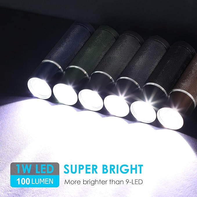 FASTPRO 36-Pack Flashlights Set, Aluminum LED Flashlights Include AAA Batteries & Lanyard, Super Bright 100 Lumen Flashlight for Party Favors, Camping, Hurricane Supplies