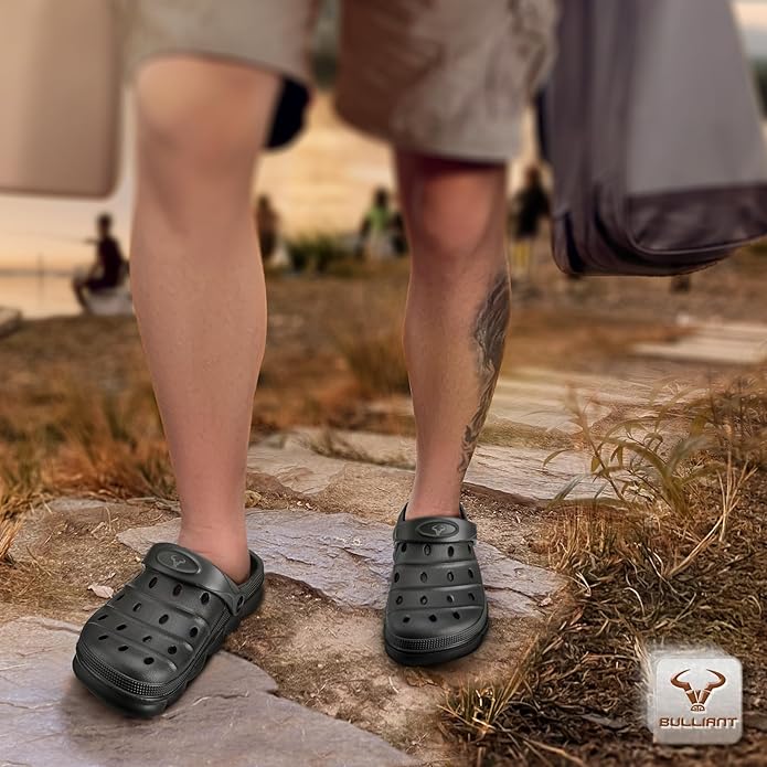 BULLIANT Men Clogs,Comfortable Mules Sandals for Men Women Cushioned Footbed Arch Support-EVA Ligthweight