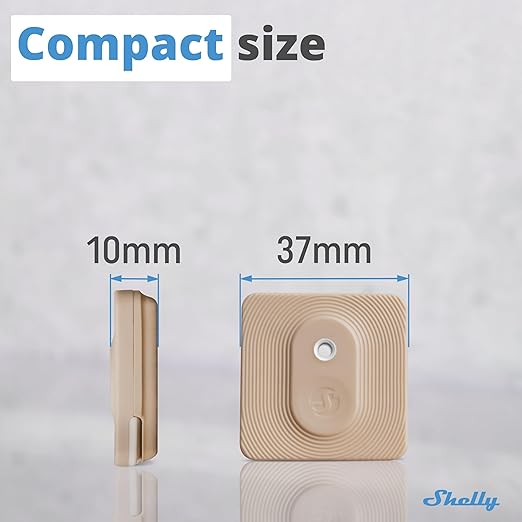 Shelly Blu H&T Mocha | Bluetooth Smart Temperature & Humidity Sensor with Remote App Control & Monitoring | Splash and dust-Proof | Smart Scenes | Notification Alerts | Free Data Storage Export