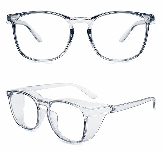 Alsenor Safety Glasses Anti Fog Goggles Protective Eyewear Blue Light Blocking Anti Dust UV Protection Glasses For Men Women (Blue)