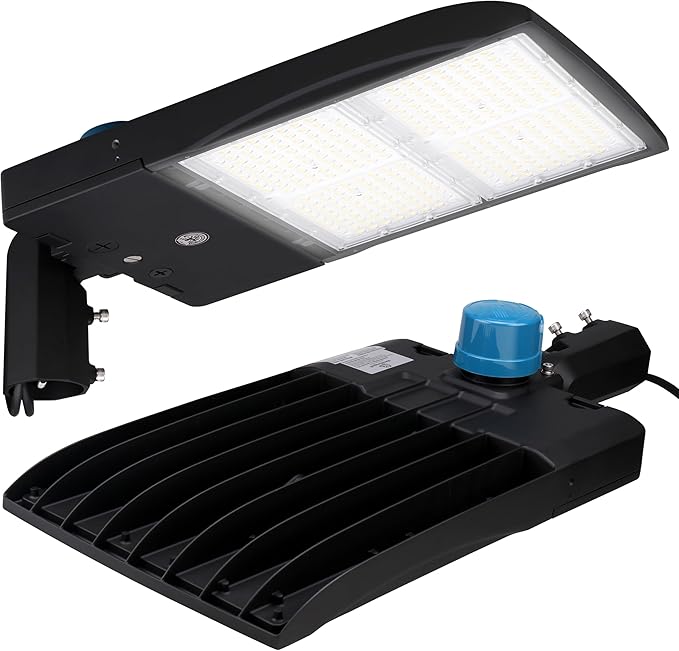 RuggedGrade 60 Degree - 300 Watt NextGen IV Series LED Shoebox Light with Photocell - 45,000 Lumen - Color Selectable 30K/40K/50K - Slip Fit - Black