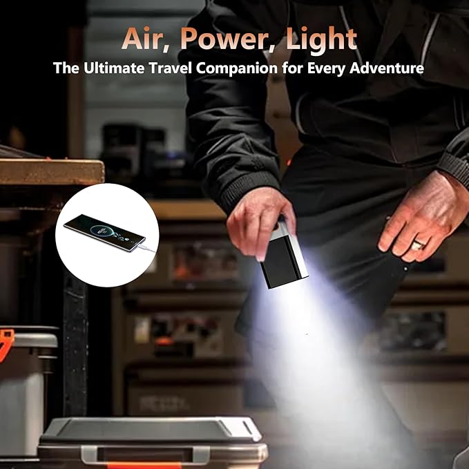 Tire Inflator Portable Air Compressor Cordless Mini Automatic Air Pump with Digital Pressure Gauge 150PSI 3X Fast Inflation and Auto Shutoff SOS Light Tires Pump for Car Motorcycle