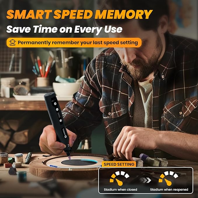 HARDELL Mini Cordless Rotary Tool Kit, 5-Speed and USB Charging with 69 Accessories, Multi-Purpose 3.7V Power Rotary Tool for Sanding, Polishing, Drilling, Etching, Engraving, DIY Crafts (Black)