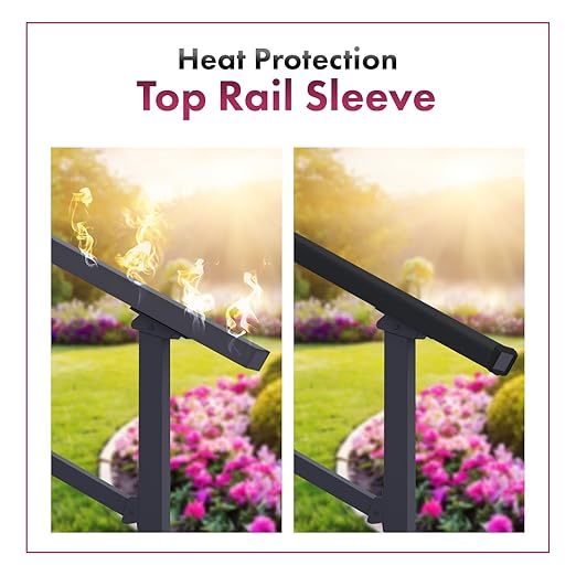 CR Fence & Rail 1 to 2 Step Handrail Sleeve, Top Hand Rails for Outdoor Steps Cover, Heat Protection Cover for Railings for Outdoor Steps & Deck Hand Rail