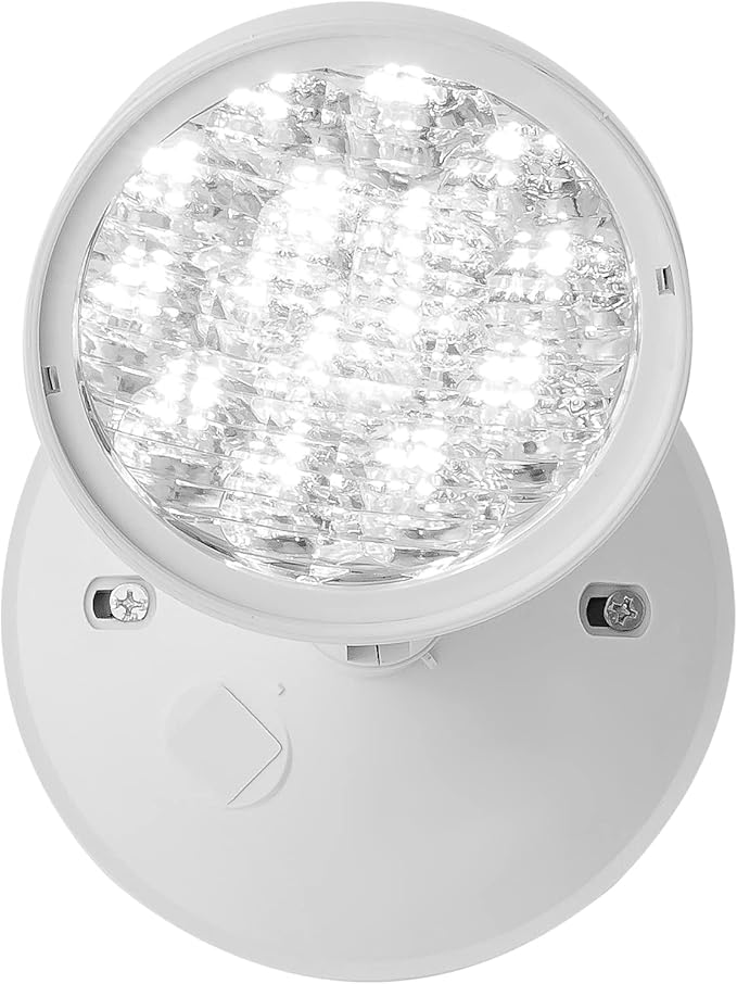 GZRUIYANG Emergency Remote Head Lighting, Single Round Head Emergency Light, UL Listed, Multi Voltage 3.6 to 24 Volt Input, 3 Watts, 180 Lumen, No Battery Inside