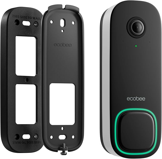 ecobee Smart Video Doorbell Camera (Wired) - with Industry Leading HD Camera, Smart Security, Night Vision, Person and Package Sensors, 2-Way Talk, and Video & Snapshot Recording