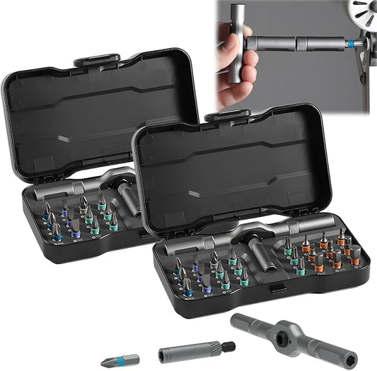 24-in-1 Ratchet Screwdriver Set, 2025 New Magnetic Precision Bits with Detachable Handle & Case, Multi-Purpose Mini Screwdriver Kit for DIY, Electronics, Watch & Home Repair (2)