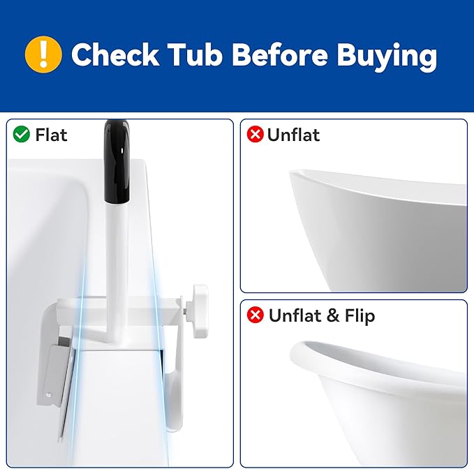 Bathtub Safety Rail: Shower Grab Bar Handle for Seniors, Elderly, and Disabled, Fits 3.1 to 6.7 Inch Tub Walls, Bathroom Safety Bars with Non-Slip Grip, Supports 300 lbs