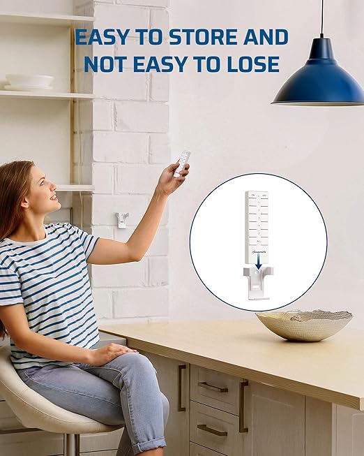 DEWENWILS Remote Control Outlet with All On/Off Button, Indoor Remote Outlet Switch for Christmas Tree Lights, Lamps, Fan, 2 Mountable Brackets, 15A/1875W, 100FT, FCC Listed, 2 Remote and 5 Outlets