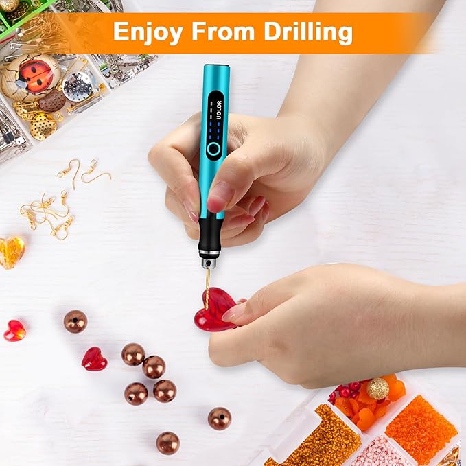 Mini Twist Drill Bit Set, 10Pcs Micro Engraving Drill Bits, 0.6mm-2.2mm, HSS 2.35mm Shank Titanium Coated Tiny Drill Bit Hole Drilling Tool for DIY Resin, Jewelry, Amber, Circuit Board, Walnut