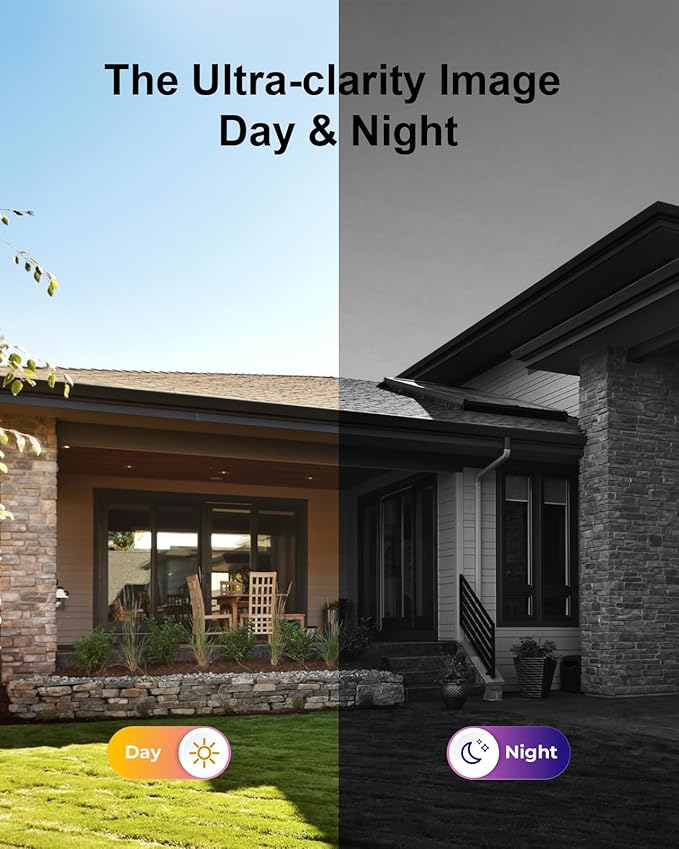 8CH H.265+ 3K Lite Wired CCTV Security Camera System with Human Vehicle Detection, 4X IP68 5MP Surveillance Camera for Indoor Outdoor, 1TB Hard Drive for 24-7 Recording, Remote Access