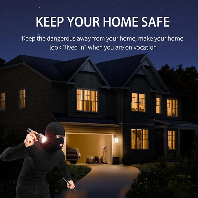 7 Day Programmable Digital Timer Outlet, Indoor Timer with Single Plug-in, Suitable for Lamp, Fan, Aquarium, 15A 1/2HP, 2 Pack